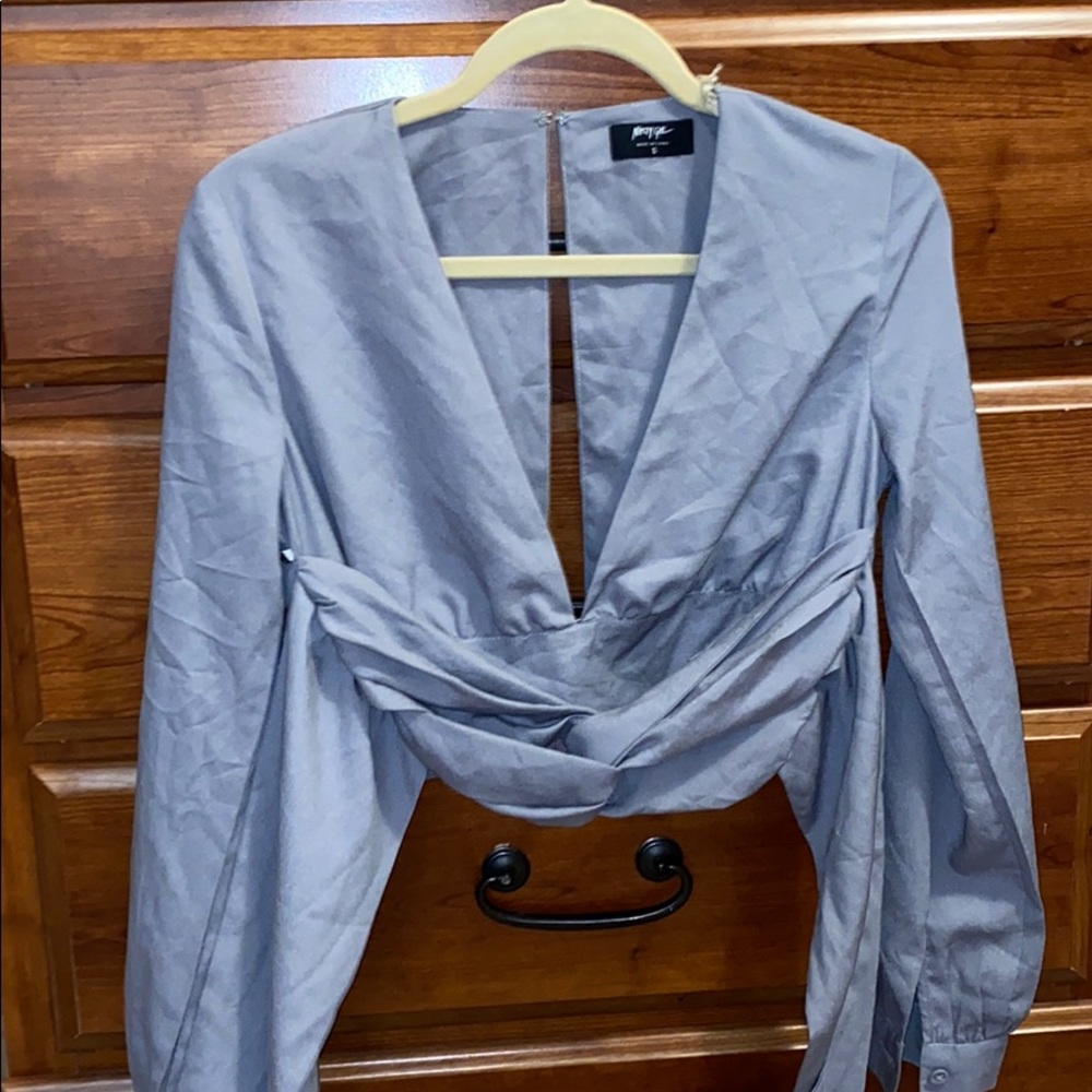 Nasty Gal long sleeve crop top